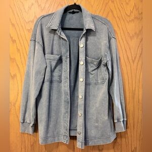 Jane and Delancey Blue Shacket